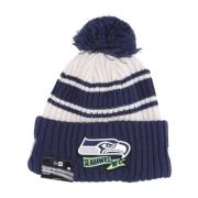 New Era Seahawks Pom Pom Beanie Hat Multicolor, Herr