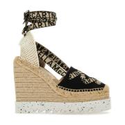 Stella McCartney Svarta bomull Gaia kilklackar Black, Dam