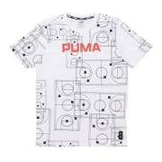 PUMA Basketbollplan Tryck T-shirt Multicolor, Herr