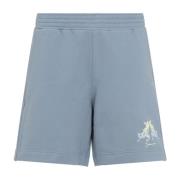 Givenchy Gråblå bomullsshorts Blue, Herr