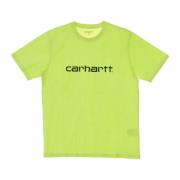 Carhartt Wip Script Lime/Svart T-shirt Green, Herr