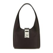 Salvatore Ferragamo Stilren Brun Läder Hobo Handväska Brown, Dam