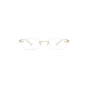 Cartier Guld Vit Stiliga Glasögon Yellow, Unisex