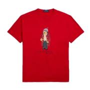 Polo Ralph Lauren Klassisk passform Polo Bear Jersey Tee Red, Herr