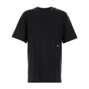 Oamc Svart bomull T-shirt Black, Herr