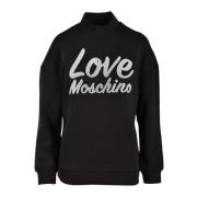 Love Moschino Bomullsblandning Tröja Black, Dam