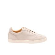 Brunello Cucinelli Sammet mocka sneakers med latex sula Beige, Herr