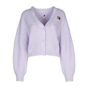 Tommy Jeans Stiligt Sweatshirt för en Trendy Look Purple, Dam