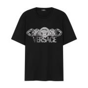 Versace Svart Medusa Head Kedja-Link Print Tee Black, Herr