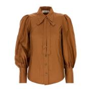 Zimmermann Illustration Blouson Skjorta Brown, Dam