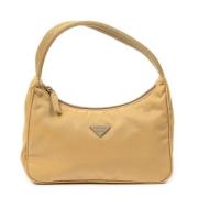 Prada Vintage Pre-owned Canvas handvskor Beige, Dam