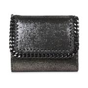 Stella McCartney Svart Metall Kedja Flap Plånbok Gray, Dam