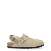 Birkenstock Stilrena Vinterskor i Mocka, Taupe Beige, Dam