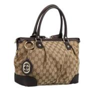 Gucci Vintage Pre-owned Canvas handvskor Beige, Dam