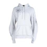 DES Phemmes Rhinestone-smyckad Grå Hoodie Sweatshirt Gray, Dam