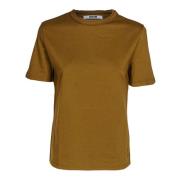 Mauro Grifoni Dam bomull T-shirt med rund hals Green, Dam