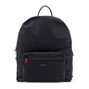 Kiton Nylon Ryggsäck med Metalllogo Black, Herr