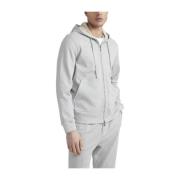 Peserico Mjuk bomullsweatshirt med trikåkant Gray, Herr