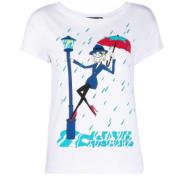 Love Moschino Vit T-shirt, Klisk Stil White, Dam