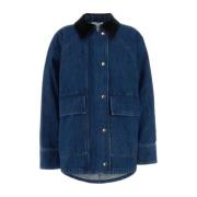 Patou Stilig Denim Parka Jacka Blue, Dam