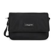 Lancaster Magnetisk Flap Crossbody Väska Basic Vita Black, Herr