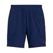 Ralph Lauren Marinblå shorts med broderad logotyp Blue, Herr