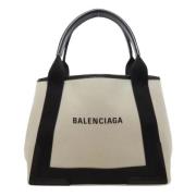 Balenciaga Vintage Pre-owned Canvas handvskor Beige, Dam