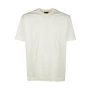 Emporio Armani Avslappnad Bomull T-shirt för Män Beige, Herr