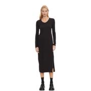 Calvin Klein Jeans Midi Klänning Black, Dam