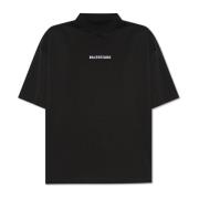 Balenciaga T-shirt med logotyp Black, Dam