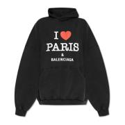 Balenciaga Sweatshirt med logotyp Black, Dam