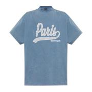 Balenciaga T-shirt med tryck Blue, Herr