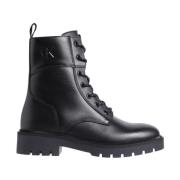 Calvin Klein Jeans Svarta Combat Zip Ankelboots Black, Dam