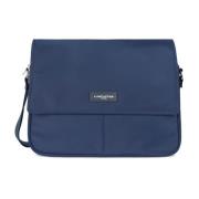 Lancaster Magnetisk Flap Axelväska Basic Vita Blue, Dam