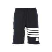 Thom Browne Mörkblå Bomull Bermuda Shorts Blue, Herr