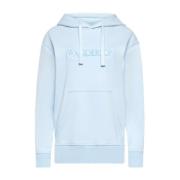 JW Anderson Himmelblå hoodie med logotyp Blue, Herr