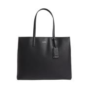 Calvin Klein Svart Medium Shopper Handväska Black, Dam