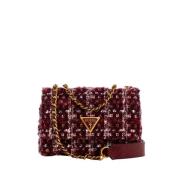 Guess Burgundy Multi Konvertibel Crossbody Väska Purple, Dam