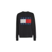 Tommy Jeans Crew Neck Sweatshirt Black, Herr