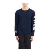 Comme des Garçons Ull Crewneck Tröja Blue, Herr