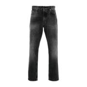 Haikure Svart Stonewashed Slim Fit Jeans Black, Herr