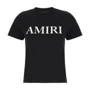 Amiri Avslappnad Bomull T-shirt för Män Black, Dam