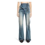 Y/Project Bältes Bootcut Jeans Blue, Dam