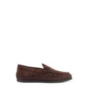 Tod's Mocka Loafer med Graverat Logotyp Brown, Herr