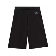 Oamc Svart Stickad Studio Shorts Minimalistisk Design Black, Herr