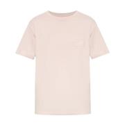 Etro Pegaso Motif Crew Neck T-shirt Pink, Herr