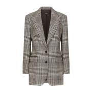 Dolce & Gabbana Rutig Blazer för Män Gray, Dam