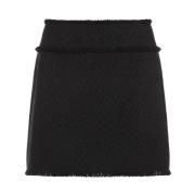 Dolce & Gabbana Bouclé Mini Kjol Black, Dam