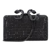 Self Portrait Kristall Diamanté Boxclutch Black, Dam