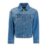 MM6 Maison Margiela Denimjacka med armhålsöppningar Blue, Dam